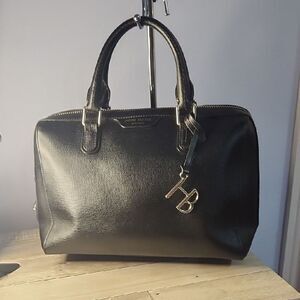 Henri Bendel Black Leather Handbag